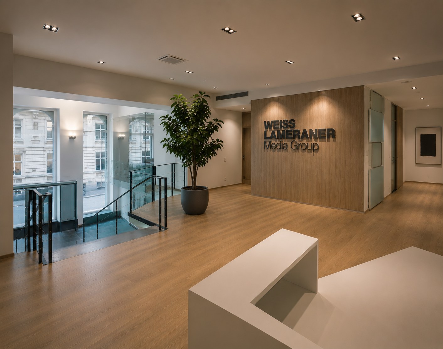 Empfang im Büro der Weiss & Lameraner Media Group in Wien