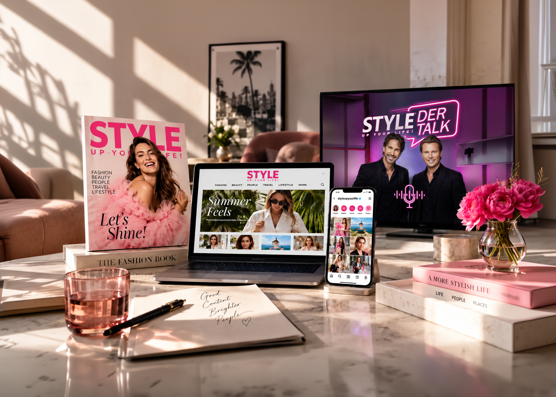 STYLE UP YOUR LIFE! im Magazin, online, auf Instagram und im TV